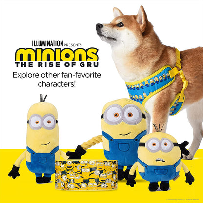 the Rise of Gru Large Dog Collar | Large Blue and Yellow Dog Collar  in a Row | Dog Collar for Large Dogs with D-Ring, Cute Dog Apparel & Accessories for Pets