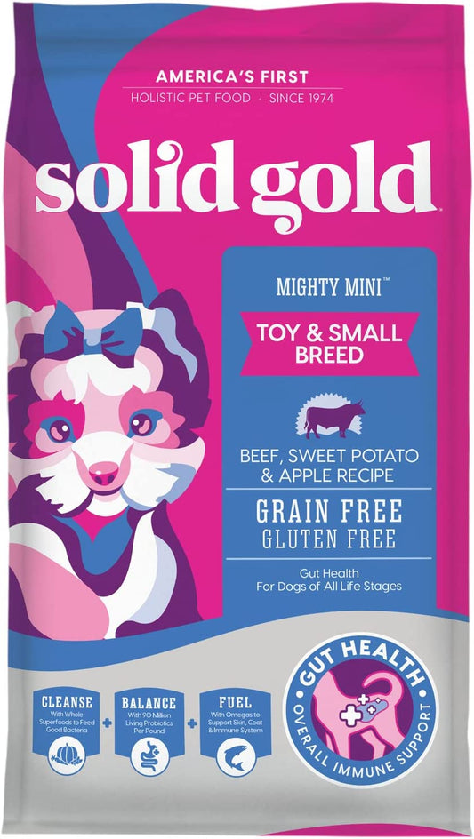 Dry Dog Food Small Breeds - Made with Real Beef - Grain & Gluten Free Small Breed Dog Food - 4 LB Bag